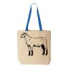 Natural Tote with Contrast-Color Handles Thumbnail
