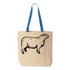Natural Tote with Contrast-Color Handles Thumbnail