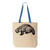 Natural Tote with Contrast-Color Handles Thumbnail
