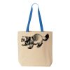 Natural Tote with Contrast-Color Handles Thumbnail