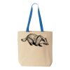 Natural Tote with Contrast-Color Handles Thumbnail