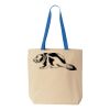 Natural Tote with Contrast-Color Handles Thumbnail