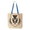 Natural Tote with Contrast-Color Handles Thumbnail