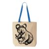 Natural Tote with Contrast-Color Handles Thumbnail