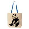 Natural Tote with Contrast-Color Handles Thumbnail