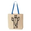 Natural Tote with Contrast-Color Handles Thumbnail