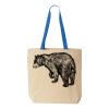 Natural Tote with Contrast-Color Handles Thumbnail