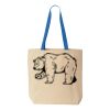 Natural Tote with Contrast-Color Handles Thumbnail