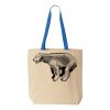 Natural Tote with Contrast-Color Handles Thumbnail
