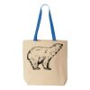 Natural Tote with Contrast-Color Handles Thumbnail
