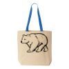 Natural Tote with Contrast-Color Handles Thumbnail