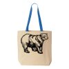 Natural Tote with Contrast-Color Handles Thumbnail