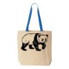 Natural Tote with Contrast-Color Handles Thumbnail