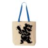 Natural Tote with Contrast-Color Handles Thumbnail