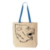 Natural Tote with Contrast-Color Handles Thumbnail