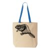 Natural Tote with Contrast-Color Handles Thumbnail