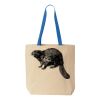 Natural Tote with Contrast-Color Handles Thumbnail