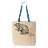 Natural Tote with Contrast-Color Handles Thumbnail