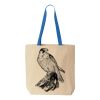 Natural Tote with Contrast-Color Handles Thumbnail