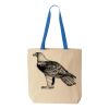 Natural Tote with Contrast-Color Handles Thumbnail