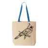 Natural Tote with Contrast-Color Handles Thumbnail