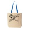 Natural Tote with Contrast-Color Handles Thumbnail