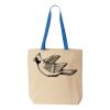 Natural Tote with Contrast-Color Handles Thumbnail