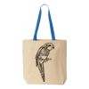 Natural Tote with Contrast-Color Handles Thumbnail