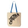 Natural Tote with Contrast-Color Handles Thumbnail