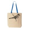 Natural Tote with Contrast-Color Handles Thumbnail