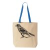 Natural Tote with Contrast-Color Handles Thumbnail
