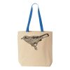 Natural Tote with Contrast-Color Handles Thumbnail
