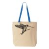 Natural Tote with Contrast-Color Handles Thumbnail