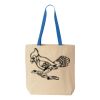 Natural Tote with Contrast-Color Handles Thumbnail
