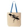 Natural Tote with Contrast-Color Handles Thumbnail