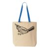 Natural Tote with Contrast-Color Handles Thumbnail