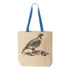 Natural Tote with Contrast-Color Handles Thumbnail