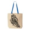 Natural Tote with Contrast-Color Handles Thumbnail