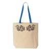 Natural Tote with Contrast-Color Handles Thumbnail