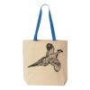 Natural Tote with Contrast-Color Handles Thumbnail