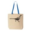 Natural Tote with Contrast-Color Handles Thumbnail