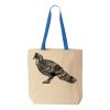Natural Tote with Contrast-Color Handles Thumbnail