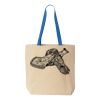 Natural Tote with Contrast-Color Handles Thumbnail