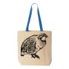 Natural Tote with Contrast-Color Handles Thumbnail