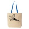 Natural Tote with Contrast-Color Handles Thumbnail
