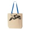 Natural Tote with Contrast-Color Handles Thumbnail