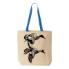Natural Tote with Contrast-Color Handles Thumbnail
