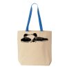 Natural Tote with Contrast-Color Handles Thumbnail