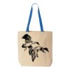 Natural Tote with Contrast-Color Handles Thumbnail
