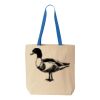 Natural Tote with Contrast-Color Handles Thumbnail